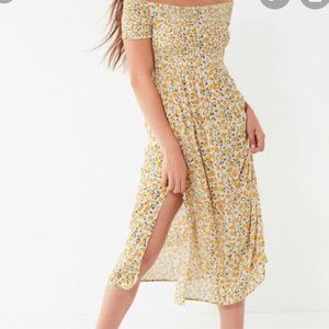 UO smocked off the shoulder dress